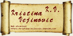 Kristina Vejinović vizit kartica